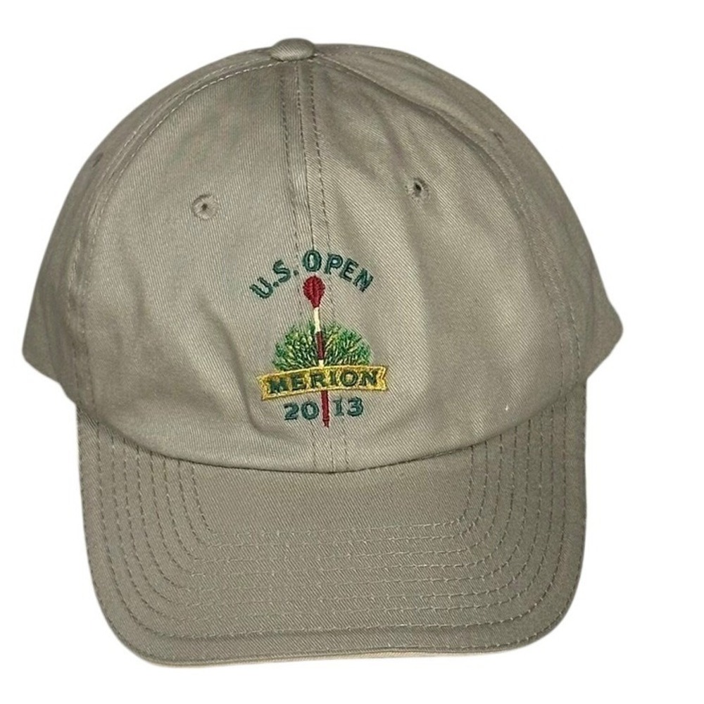 USGA 2013 U.S. Open Merion Golf Hat Unisex OS Tan Embroidered‎ Member Dad Cap